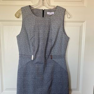 Calvin Klein Gray Texture Sleeveless Dress Size 10